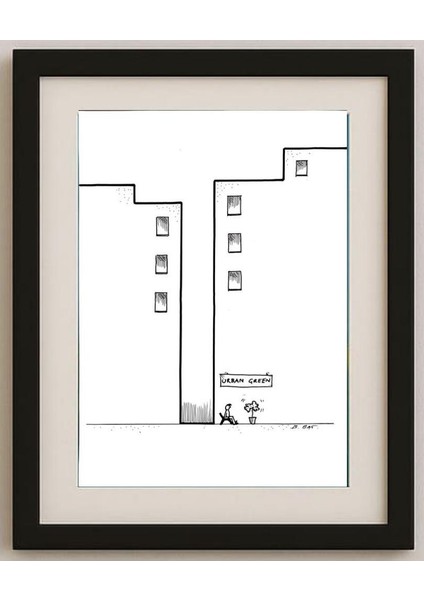 Beppe Battaçlia 29X21CM Orijinal Karikatür Tablo