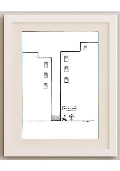 Beppe Battaçlia 29X21CM Orijinal Karikatür Tablo fırsatları