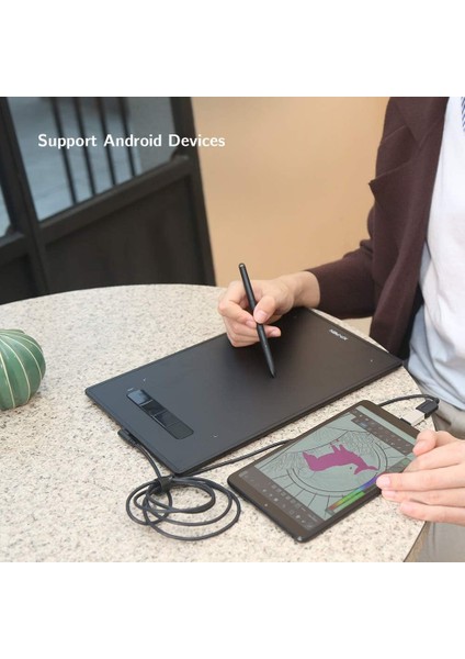 G960S Grafik Tablet 9x6 Inç Kalem Tablet Çizim Tableti, Windows 10/8/7 ve Mac Os ve Android I fiyatları