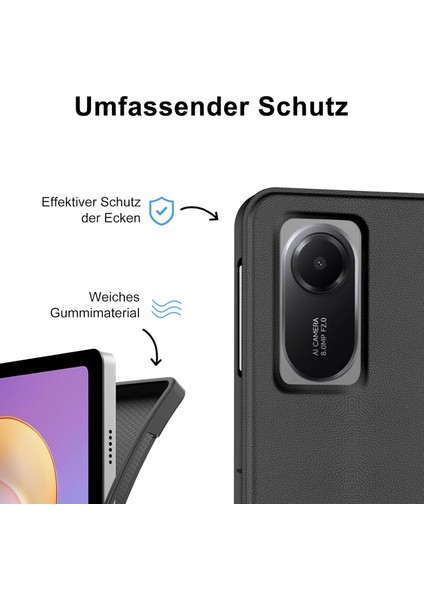 Xiaomi Redmi Pad 2 Uyumlu Tablet Klavyeli Kılıf Kablosuz Bluetooth Akıllı Kalem Bölmeli Tükçe Q Klavyeli Tablet Kılıfı fırsatları