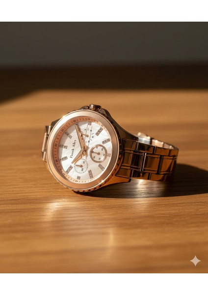 Kadın Kol Saati Altın Renk, Taşlı Kadran - Şık Metal Kordon, 2 Yıl Garantili fiyatları