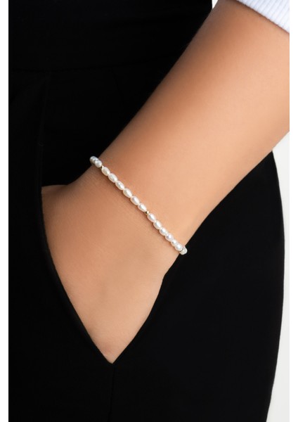 Doğal Inci Taşlı 18 cm 14 Ayar Sarı Altın Bileklik fiyatları