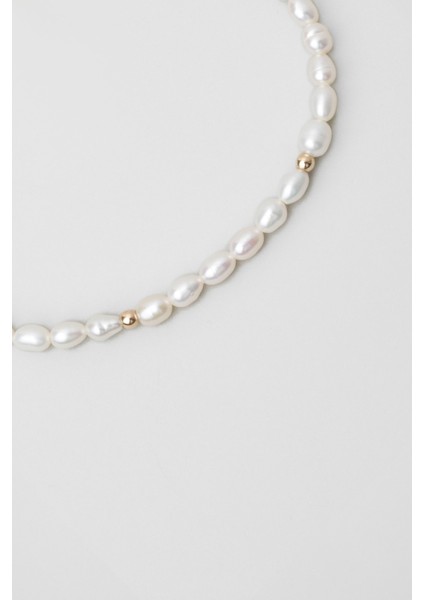 Doğal Inci Taşlı 18 cm 14 Ayar Sarı Altın Bileklik indirimleri