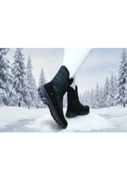 Dayanıklı Kaymaz Taban Su Geçirmez Ortopedik Esnek Fermuarlı Kadın Günlük Kar Botu fırsatları