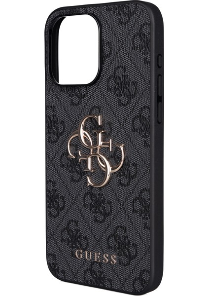 iPhone 15 Plus Uyumlu Kılıf Guess Lisanslı Pu 4g Büyük Metal Logolu Çapraz Vücut Askılı Kapak Siyah fiyatları
