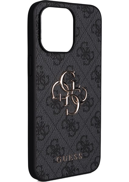 iPhone 15 Plus Uyumlu Kılıf Guess Lisanslı Pu 4g Büyük Metal Logolu Çapraz Vücut Askılı Kapak Siyah modelleri