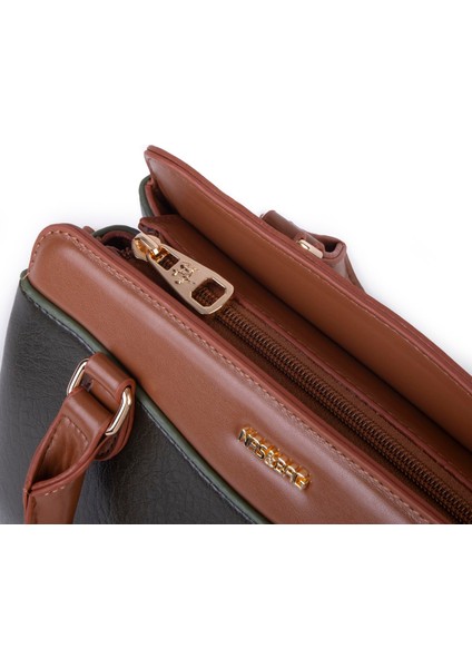 Şık Kadın Midi El ve Omuz Çanrası Haki Taba Victoria fırsatları