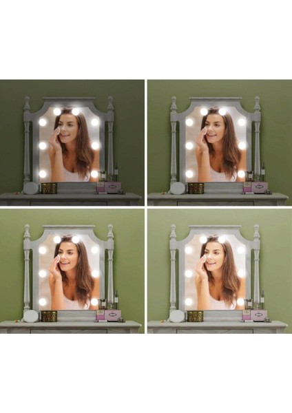 10'lu LED Ampul Ayarlanabilir Makyaj Ayna Işığı