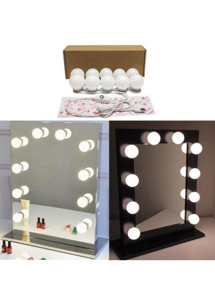 10'lu LED Ampul Ayarlanabilir Makyaj Ayna Işığı modelleri