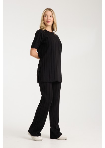 Çizgili Relax Fit Ikili Takım modelleri