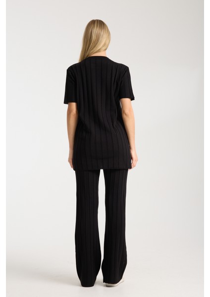 Çizgili Relax Fit Ikili Takım indirimleri