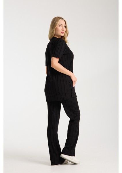 Çizgili Relax Fit Ikili Takım