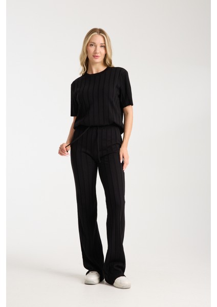 Çizgili Relax Fit Ikili Takım