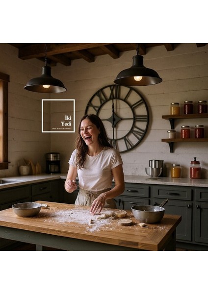 Moine 70 cm Metal Roma Rakamlı Duvar Saati Endüstriyel Büyük Duvar Saati Siyah Loft Saat Ev Ofis