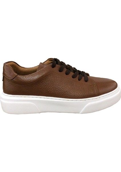 2011 Ortopedikal Bal-Luf Taba Beyaz Tabanlı Erkek Ayakkabı % 100 Hakiki Deri Bağcıklı