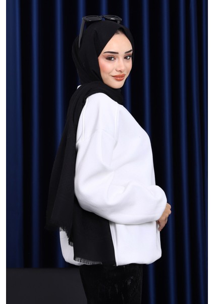 Ekru Bisiklet Yaka Üç İplik Sweat modelleri