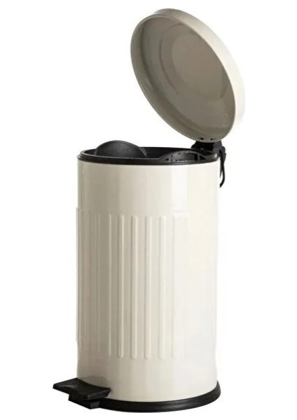 Vintage 16 Lt Yavaş Kapanır Kapaklı Ofis Mutfak Banyo Balkon Çöp Kovası Krem modelleri