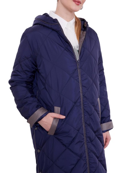 Kadın Kapitone Kapüşonlu Mont modelleri