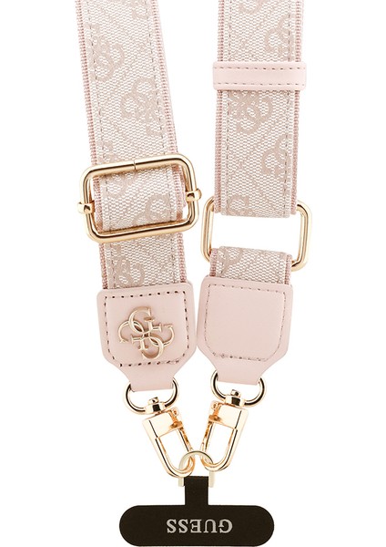 Orjinal Lisanslı 4g Desen ve Metal Logolu Çapraz Vücut Telefon Askı Kayışı 150CM Pembe modelleri