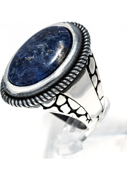 Lapis Lazuli Taşlı 925 Ayar Gümüş Erkek Yüzük – Güçlü ve Karizmatik Görünüm fırsatları