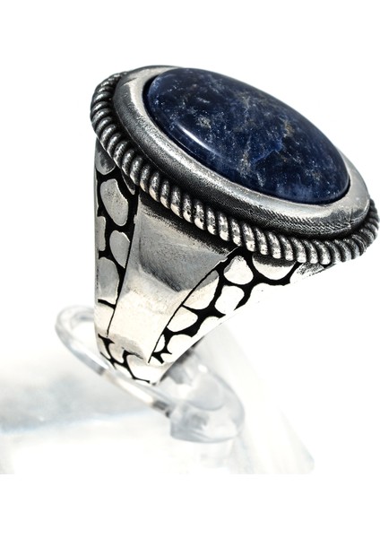Lapis Lazuli Taşlı 925 Ayar Gümüş Erkek Yüzük – Güçlü ve Karizmatik Görünüm indirimleri