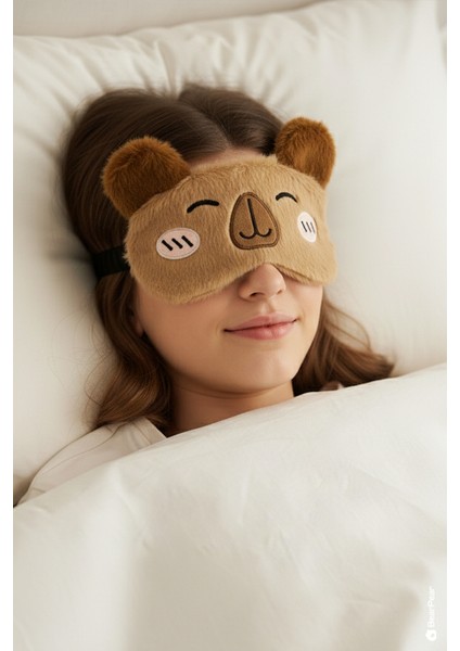 Kapibara Uyku Maskesi Peluş Uyku Maskesi Göz Bandı fırsatları