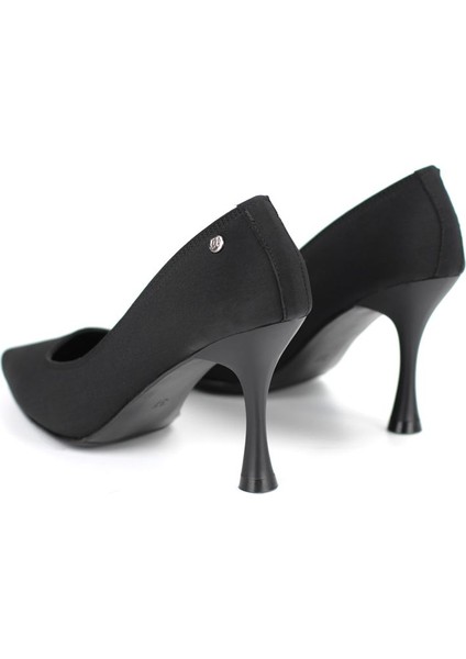 Jimena Esnek Yumuşak Kaymaz Taban (8 Cm) Siyah Süet Kadın Topuklu Ayakkabı indirimleri