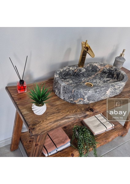 Sübran Mermer Batarya Çıkışlı Lavabo - %100 Doğal Taş fiyatları