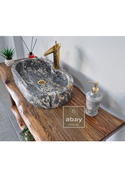 Sübran Mermer Batarya Çıkışlı Lavabo - %100 Doğal Taş modelleri