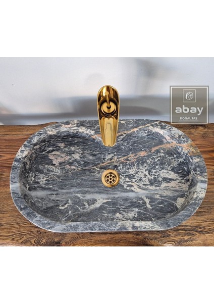 Sübran Mermer Batarya Çıkışlı Lavabo - %100 Doğal Taş fırsatları