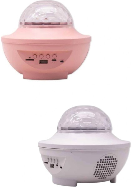 Dönen Işıklı Disko Topu Projektör Müzik Çalarlı Disco Speaker fırsatları