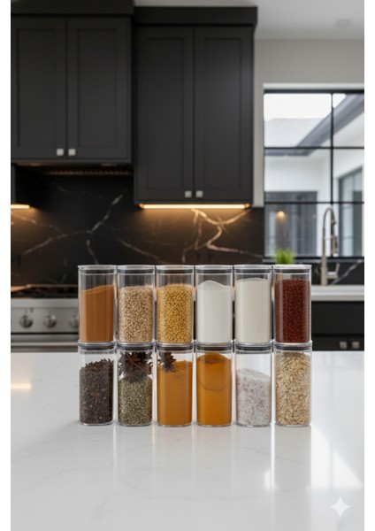 12'li Vakum Kapaklı Baharatlık Seti fiyatları