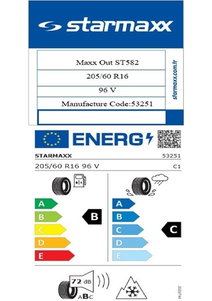 205/60 R16 Tl 96V Reınf. Maxx Out ST582 Oto 4 Mevsim Lastiği (Üretim TARIHI:2025) fiyatları