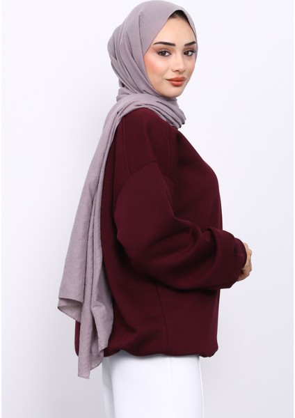 Mürdüm Bisiklet Yaka Üç İplik Sweat fırsatları