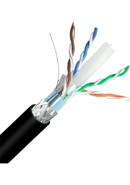 Inca ICAT6-500AG Outdoor S/ftp 23 Awg Lszh Network Cable 500 M Siyah