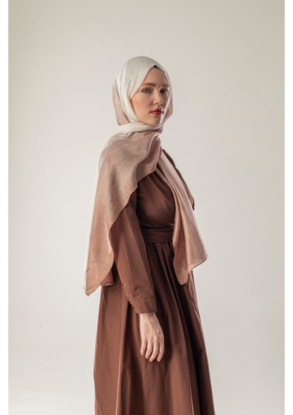 Ipek Degrade Şal Bej - Kahve