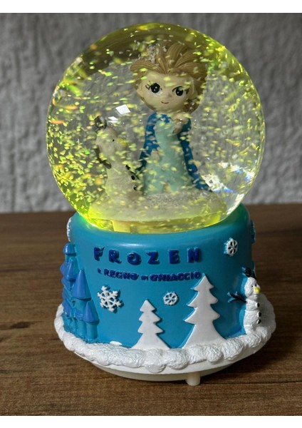 Kış Prensesi Temalı Işıklı Müzikli Kar Püskürtmeli Orta Boy Pilli Kar Küresi fiyatları