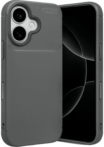 Apple iPhone 17 Uyumlu Kılıf Karbon Tasarım Kamera Korumalı Silikon Telefon Kılıfı Kapak