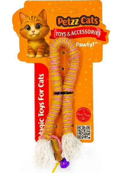 Rope Matatabi ve Çıngırak Sesli Peluş Kedi Oyuncağı