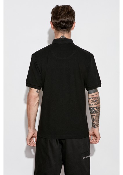 Siyah Regular Fit Polo T-Shirt fiyatları