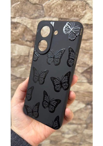 Redmi A5 Uyumlu Siyah Kelebek Desenli Silikon Darbe Emici Klasik Korumalı Rubber Kılıf fırsatları