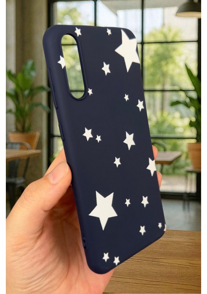 Samsung Galaxy A50 Uyumlu Mini Yıldız Desenli Silikon Darbe Emici Klasik Korumalı Rubber Kılıf modelleri