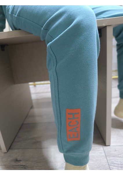 Erkek Kız Çocuk Alt Üst Takım Unisex Uzun Kollu Eşofman Rahat Spor Şık Modern Tasarım Ribanalı