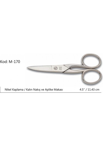 Rose Europe Kalın Nakış Makası Süper Kalite No:4.5 11,43 cm