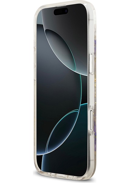 iPhone 17 Air Uyumlu Kılıf Guess Lisanslı M-Safe Şarj Özellikli Transparan Resin Flowers Kapak Mor fırsatları