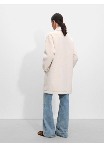 Kürk Görünümlü Cepli Uzun Kaban fiyatları