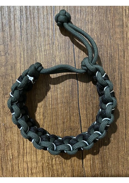 Haki Siyah Beyaz Paracord Bileklik fiyatları
