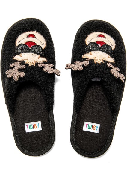Twıgy Tw Happy Siyah Kadın Ev Terlik 37/41 fırsatları