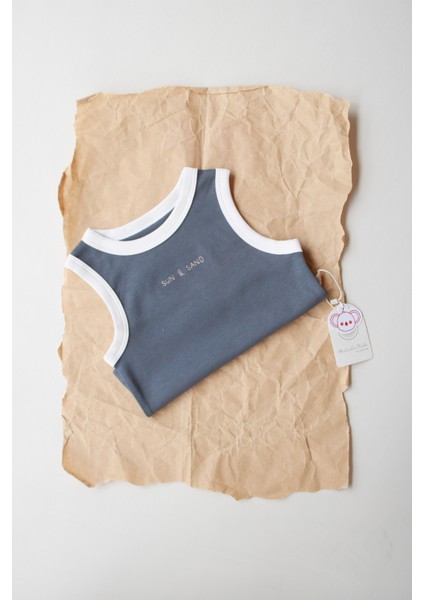 Antrasit Nakışlı Biyeli Atlet fiyatları