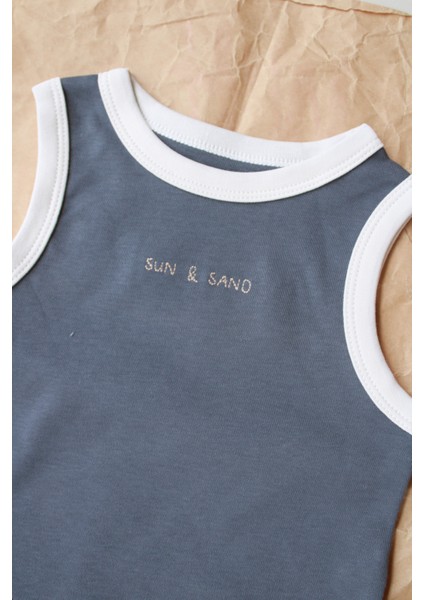 Antrasit Nakışlı Biyeli Atlet modelleri